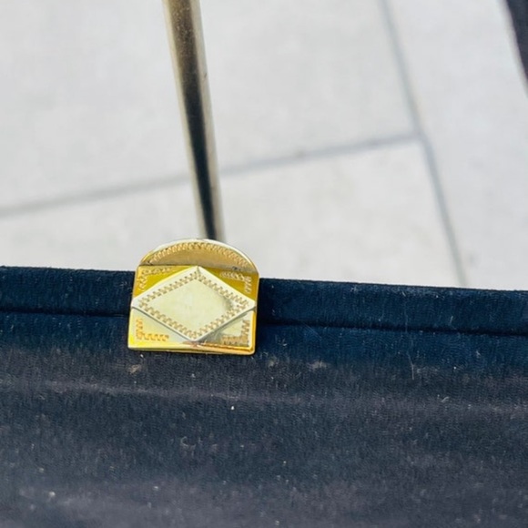 Loewe Navy Suede Handbag Vintage 1960s Purse Evening Bag - Picture 4 of 10